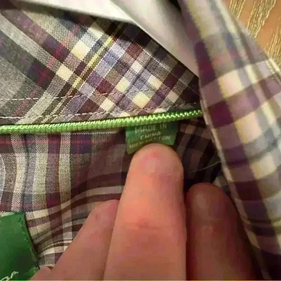 Forsyth of Canada Men’s Button-down shirt - Navy/Gray Plaid - Size 2XL - Picture 4 of 7